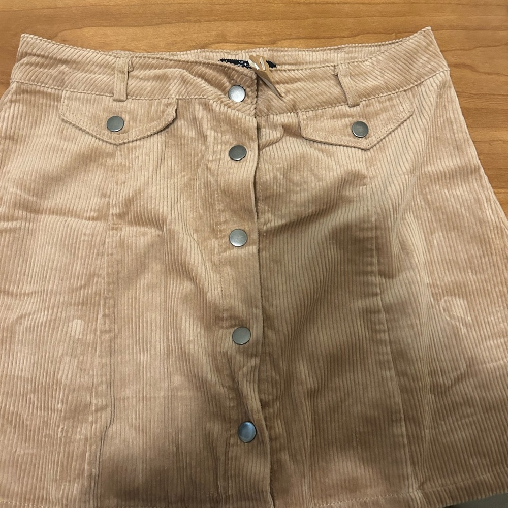 H&M Tan A-line Mini Skirt Casual Resort Wear